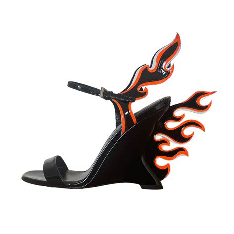 prada 2012 flame shoes|Prada Flame Wedge Shoes: The Heels Everyone .